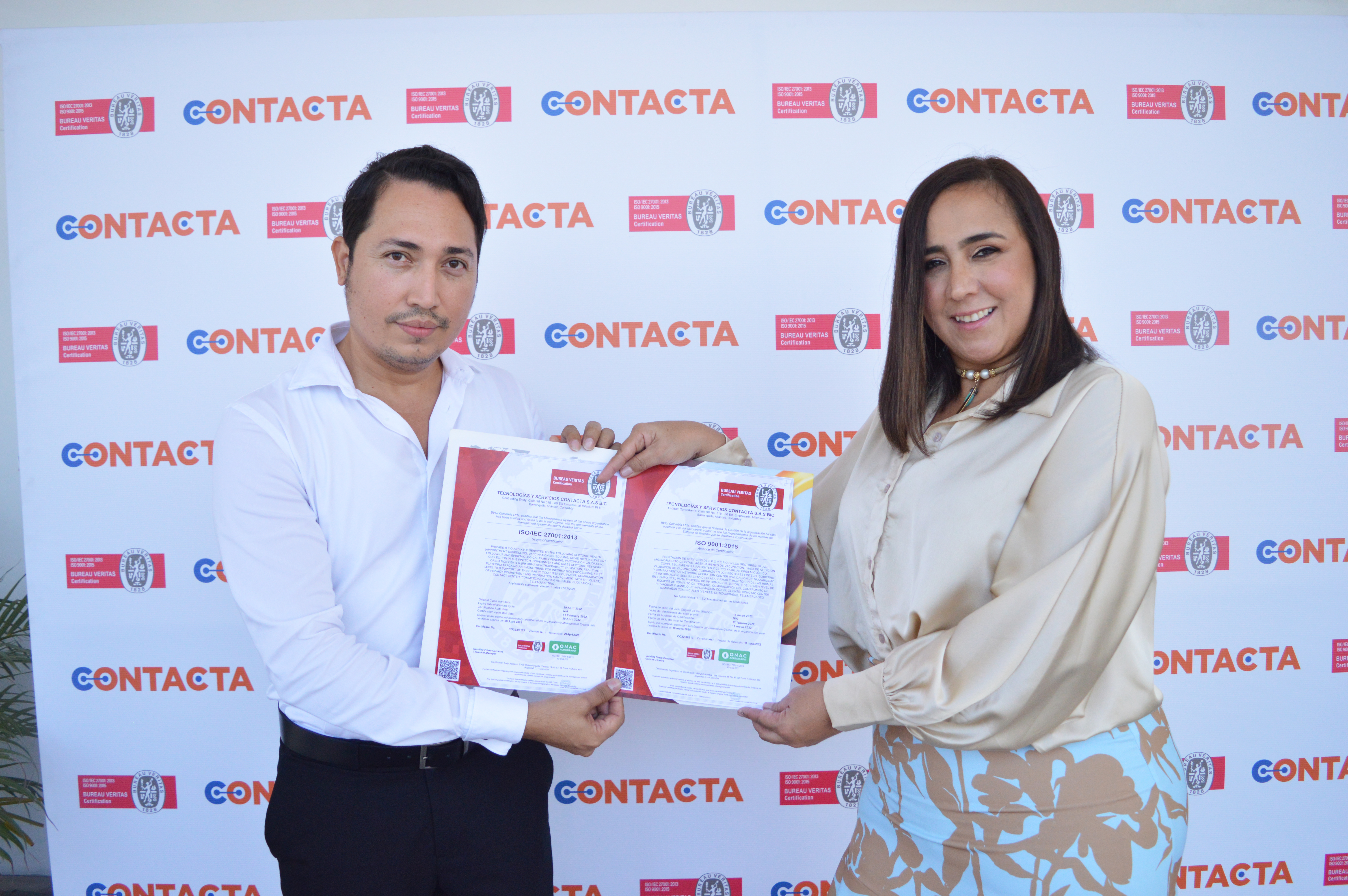 Contacta recibe certificación en normas ISO y se consolida en su proceso de expansión